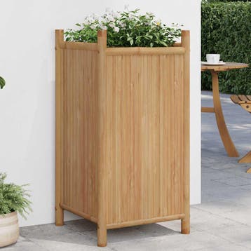 vidaXL Plantenbak 40x40x80 cm bamboe, Verzenden, Minder dan 60 cm, Nieuw, 60 cm of meer