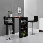 Bartafel met ingebouwde planken 117x57x106,5 cm zwart, Huis en Inrichting, Tafels | Statafels, Verzenden, Nieuw