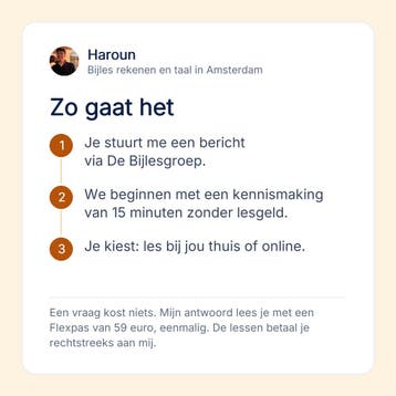 Rekenen bijles in Amsterdam voor de basisschool, Privéles, Bijles