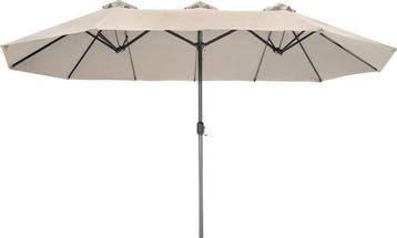 2dekans | tectake® - Dubbele parasol Silia - Terrasparasol -, Ophalen of Verzenden, Zo goed als nieuw