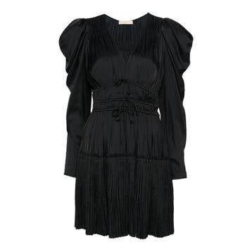Ulla Johnson • satijnen jurk Lu • 40 (10), Maat 38/40 (M), Verzenden, Zwart, Nieuw