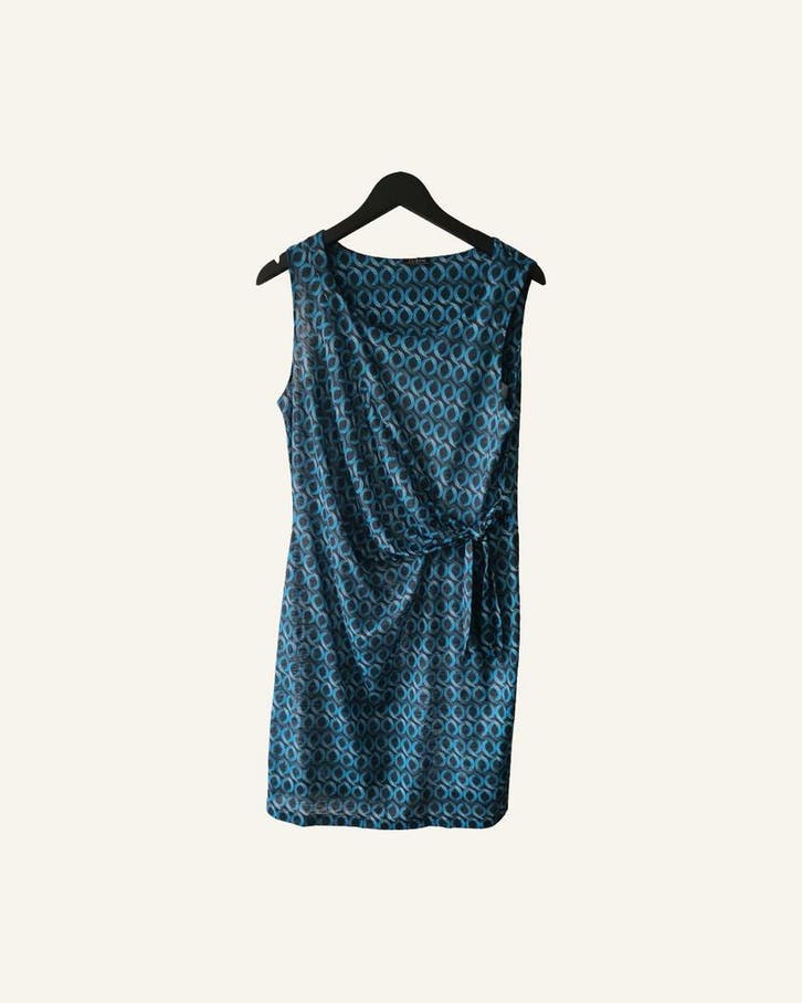 Taifun jurk – maat 42/44 – Tweedehands, Kleding | Dames, Jurken, Knielengte, Blauw, Maat 42/44 (L), Zo goed als nieuw, Ophalen of Verzenden