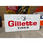 Gilette Tires Metalen Bord - Origineel - 236 x 114 cm, Ophalen, Gebruikt