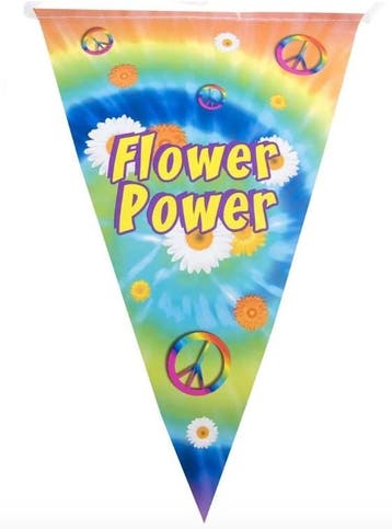 Vlaggenlijn Flower Power (5m), Hobby en Vrije tijd, Ophalen of Verzenden, Nieuw