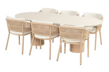Hartman Altea/Valencia ovale tuinset voor 6 personen 220x100, Tuin en Terras, Tuinsets en Loungesets, Verzenden, Nieuw, Overige materialen