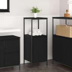 vidaXL Badkamermeubel met planken 36x35x95 cm zwart, Verzenden, Nieuw
