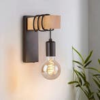 Retro Industriele Houten Wandlamp E27 Verstelbaar, Huis en Inrichting, Lampen | Wandlampen, Verzenden, Nieuw
