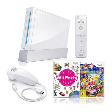 Nintendo Wii Console - Wit + Wii Party + Mario Party 9 bunde, Verzenden, Zo goed als nieuw