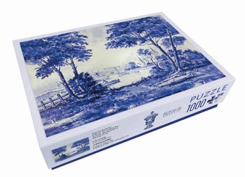 Puzzel (1.000 stukjes): Satervaas Landschap, Royal Delft, Ophalen of Verzenden, Nieuw