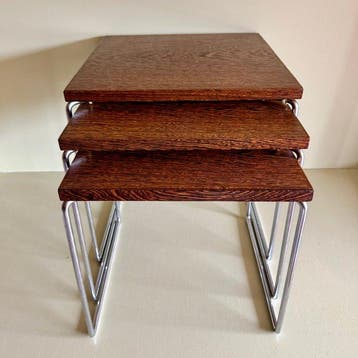 Brabantia - Set bijzettafels (3) - Mimiset - Wenge