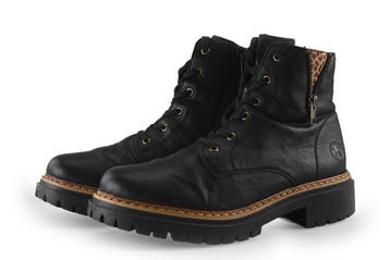 Rieker Veterboots in maat 42 Zwart, Verzenden, Zwart, Overige typen, Zo goed als nieuw