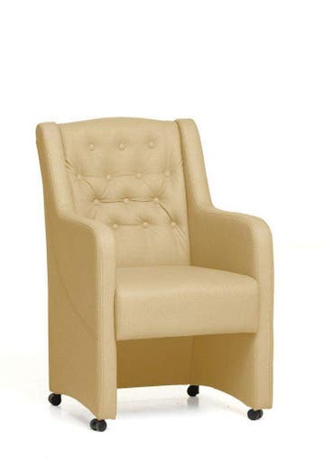 Eetkamerstoel Norwich - eetkamerstoelen - Creme, Nieuw, Stof