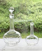 Baccarat - Karaf (2) - Gondole - Jambe balustre aplate -, Antiek en Kunst, Antiek | Glas en Kristal
