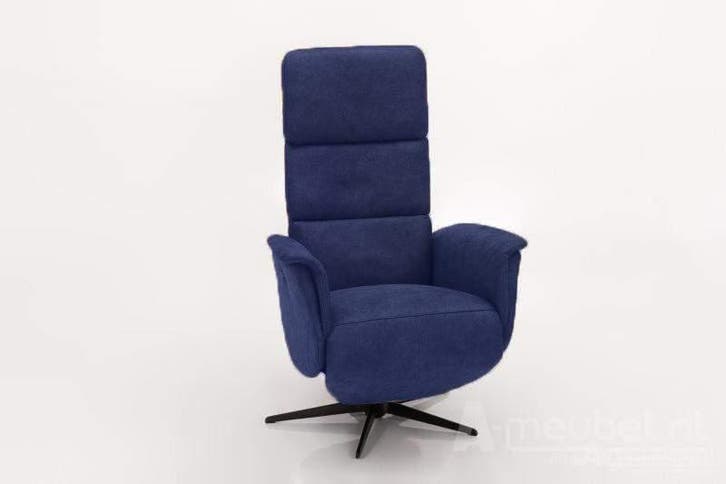 Relaxfauteuil Arkel - relaxfauteuils - Blauw, Huis en Inrichting, Stoelen, Blauw, Nieuw, Stof