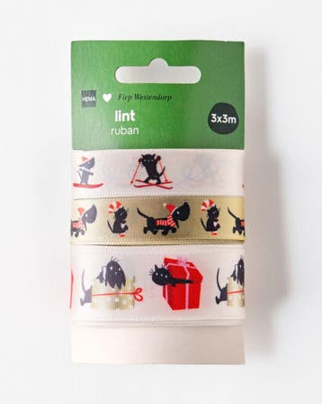 HEMA Lint 3m kerst - 3 stuks, Diversen, Verzenden, Nieuw