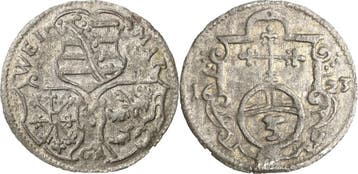 Dreier 1623, Sachsen-mittel-weimar 1603-1640 Johann Ernst..., Verzenden