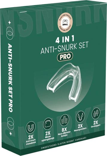 Rustige Nacht Anti Snurk Set PRO 4-in-1 Anti Snurkbeugel -, Ophalen of Verzenden, Nieuw