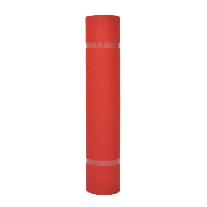 vidaXL Tapijt Effen Rood 1 x 24 m Stof, Tuin en Terras, Deurmatten, Nieuw, Verzenden