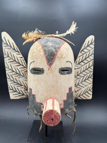 Masker in de Hopi-kachina-stijl - Hout - Achyuta Deva Raya