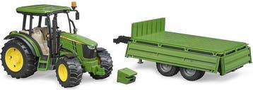 Bruder Tractor met aanhanger John Deere 5115M - Kieptrailer, Ophalen of Verzenden, Nieuw