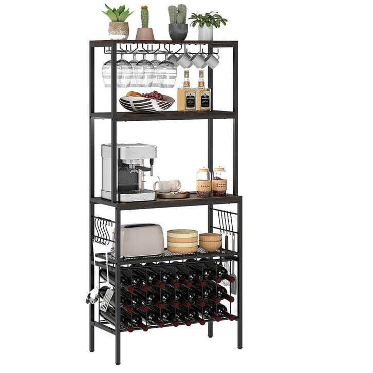 LIVSK Multifunctioneel Wijnrek met Stopcontact - 24 Flessen, Huis en Inrichting, Woonaccessoires | Kisten, Nieuw, Verzenden