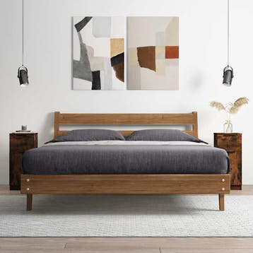 vidaXL Dressoir 30x30x70 cm bewerkt hout gerookt, Huis en Inrichting, Verzenden, Nieuw, Overige houtsoorten, Minder dan 50 cm