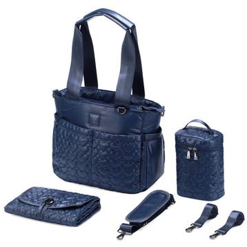 Brisby Florence Luiertas Set Koeltas, Verschoonmat - BLAUW, Ophalen of Verzenden, Schoudertas functie, Nieuw