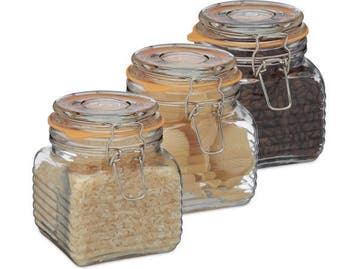 Veiling - Voorraadpotten - set van 3 - 750 ml, Nieuw