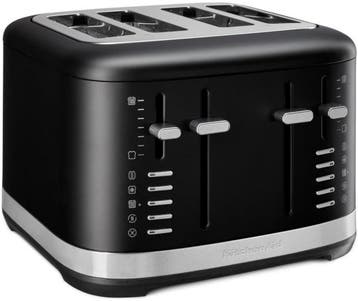 KitchenAid 5KMT4109EBM - Broodrooster - Zwart - 4 Sleuven -, Ophalen of Verzenden, Zo goed als nieuw, KitchenAid