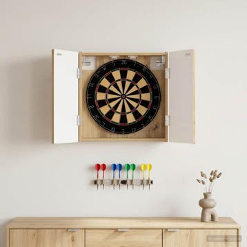 vidaXL Dartbord Kabinet ALKMAAR Artisanaal eiken 52,5 x 10,5, Verzenden, Nieuw