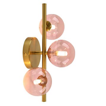 Design wandlamp roze, Remo, Ophalen of Verzenden, Nieuw, Glas