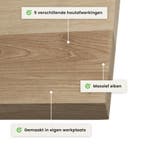 Houten tafelblad salontafel - 4cm dik eiken - Rechte afwerki, Huis en Inrichting, Tafels | Salontafels, Verzenden, Nieuw