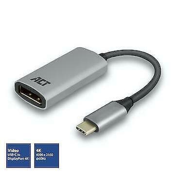 ACT | Docking | Adapter | USB-C | Displayport | Space Gray, Verzenden, Nieuw