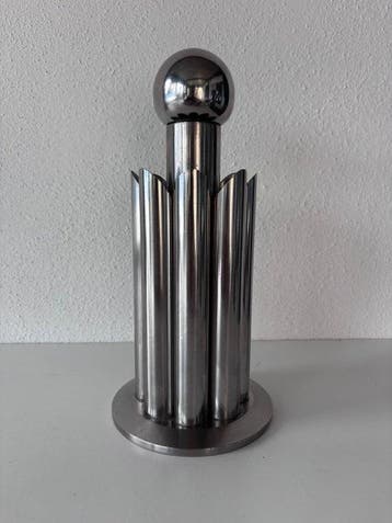 Bloempot - Staal - Vaas uit de Vintage Space Age-stijl met
