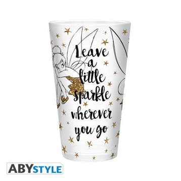 Disney Tinkerbell Gold Glitter XL Glas, Ophalen of Verzenden, Nieuw