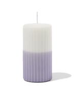 HEMA Stompkaars 7x13cm ribbel ivoor-lila, Verzenden, Nieuw