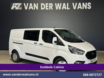 Ford Transit Custom | 2.0 TDCI 130pk Automaat L2H1 Dubbele, Auto's, Automaat, Gebruikt, Euro 6, Wit