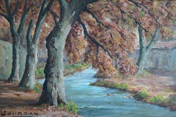 Louis Jourdan (1878-1948) - Maison au bord de la rivière