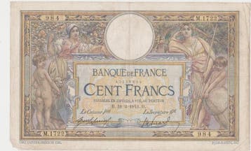 France Frankreich F 23/05 100 Francs Luc Olivier Merson 1..., Postzegels en Munten, Bankbiljetten | Europa | Niet-Eurobiljetten