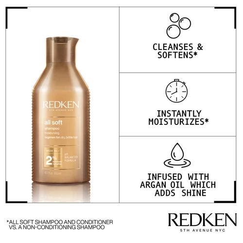 Redken All Soft Shampoo, Sieraden, Tassen en Uiterlijk, Uiterlijk | Haarverzorging, Nieuw, Verzenden