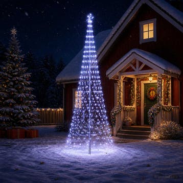 vidaXL LED Kerstboom EKENAS 400 cm 450 LEDs Blauw IJzer, Verzenden, Nieuw
