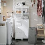 2dekans | SoBuy Badkamer Kolomkast - 2 Planken - 1 Wasmand -, Ophalen of Verzenden, Zo goed als nieuw