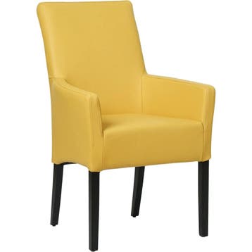 Set van 4 Leren eetkamerstoelen Just met armleuning -, Huis en Inrichting, Stoelen, Ophalen of Verzenden, Nieuw, Leer