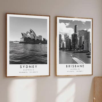 Minimalistische Poster Sydney Opera House - Canvas Wanddecor, Verzenden, Nieuw