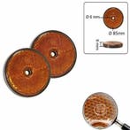 Benson Ronde reflector - 85 mm - oranje - 2 stuks - E-keu..., Ophalen of Verzenden, Nieuw