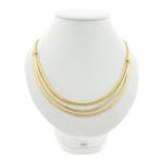 Tricolor gouden omega schakelcollier (Ketting), Sieraden, Tassen en Uiterlijk, Kettingen, Ophalen of Verzenden, Gebruikt, Overige kleuren