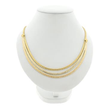 Tricolor gouden omega schakelcollier (Ketting), Sieraden, Tassen en Uiterlijk, Ophalen of Verzenden, Gebruikt, Goud, Goud