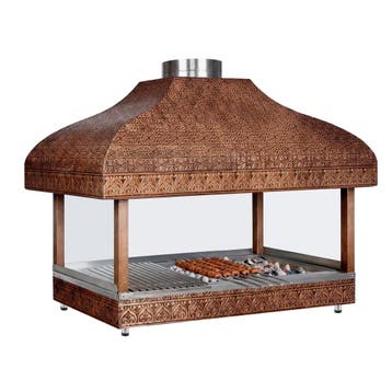 GGM Gastro | Koperen barbecue - 2000mm - glazen hitteschild, Verzenden, Nieuw, Overige typen
