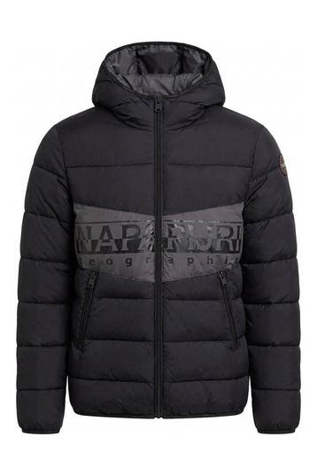 Napapijri Jas Jongens in maat 162 Zwart, Verzenden, Zo goed als nieuw, Napapijri, Jongen of Meisje