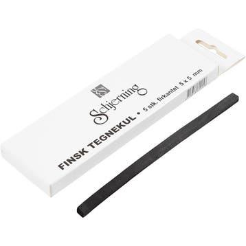 Houtskool sticks, L: 15 cm, afm 5x5 mm, 5 stuk/ 1 doos, Hobby en Vrije tijd, Schilderen, Nieuw